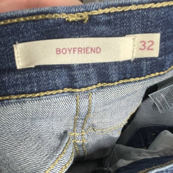 Levis Jeans 32 Boyfriend Stretch Casual Modern Denim Pants Womens Mid-Rise Crop - Picture 4 of 5